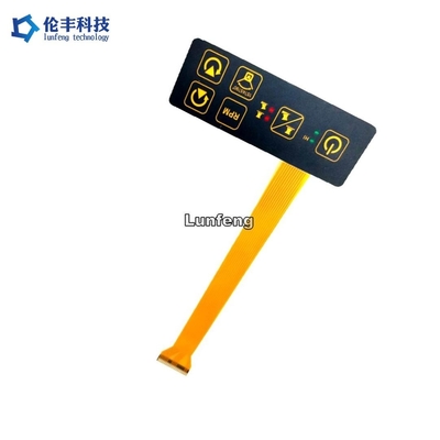 Harga yang bagus 0.188mm PET 1.0mm Pitch Custom Membrane Keypad dengan kubah logam on line