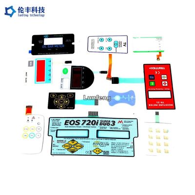 Harga yang bagus PVC Material Blue LED Color Membrane Keypad dengan Pitch 1mm dan 1.5mm on line