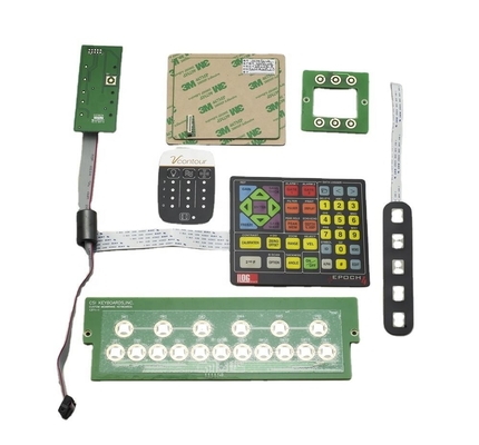 Harga yang bagus Ringan dan Ringan Flat Membrane Switch Silkscreen Printing -30C- 80C Current Rating 50mA-100mA on line