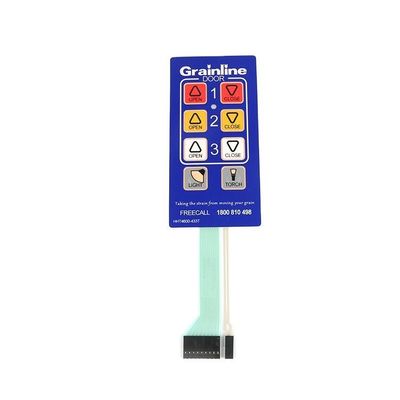 Harga yang bagus Consumer Electronics Flat Membrane Switch dengan Silkscreen Printing dan Resistance Isolasi 100MΩ on line