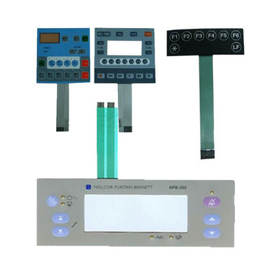 Harga yang bagus Waterproof Custom Keyboard Pad PET PC 3M Adhesive Industrial Membrane Keyboard on line