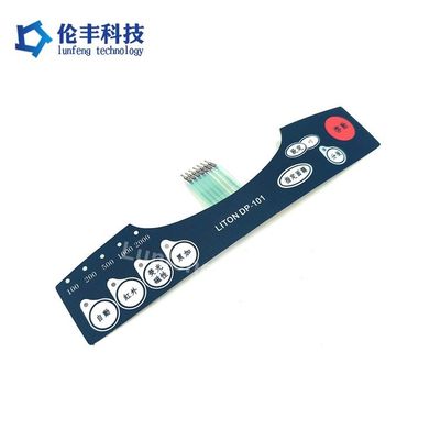 Harga yang bagus Kabel 1mm Connector Tail Metal Dome Membrane Switch Shield Protective Spacer Interface panel kontrol listrik tahan lama on line