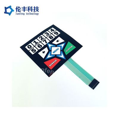 Harga yang bagus Gaya Aktuasi 160-180g Keyboard Membran Datar Mendukung Rentang Suhu 20C - 80C Sempurna untuk Panel Kontrol Industri on line