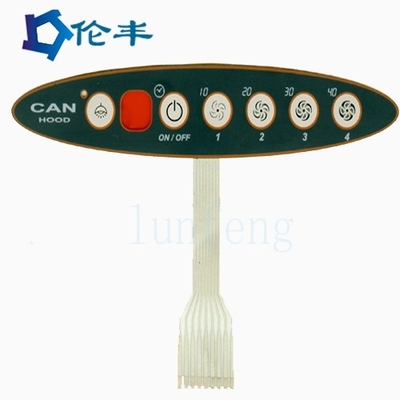 Harga yang bagus Switch Membran PET yang disesuaikan dengan LED/EL Backlight Matte/Glossy Finish on line