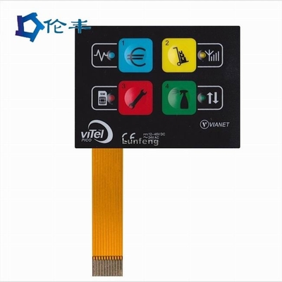Good price PET F150 FPC Membrane Switch Panel LED Tombol Timbul on line