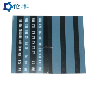 Harga yang bagus Panel Grafis Panel Depan PC PET kustom Untuk Radio on line