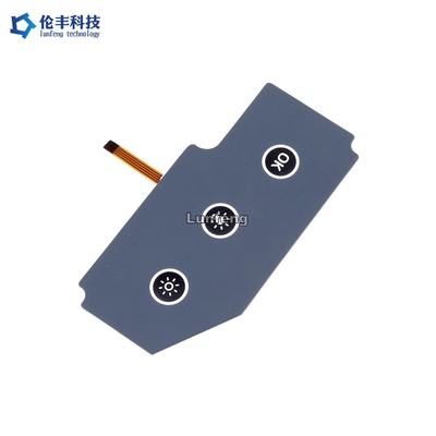 On Off Keypad Membran Elektronik Beralih Pantone Embossing Keys