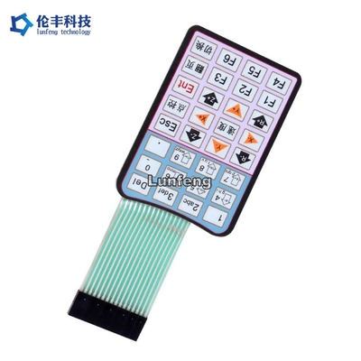 Saklar Membran Datar PET, Panel Keypad Membran Elektronik Matriks