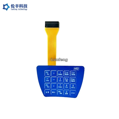 Sakelar Membran Kubah Logam OEM, Sakelar Taktil Kubah Logam Pitch 1.0mm