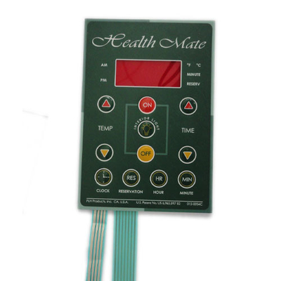 Membrane Key Type LED Keypad dalam warna hijau Perlindungan IP65