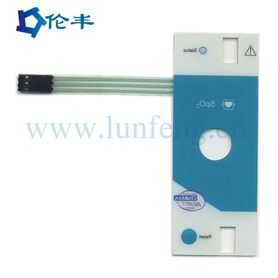 Harga yang bagus Keypad Membran LED Putih Disesuaikan Plastik PVC 1mm 1.5mm on line