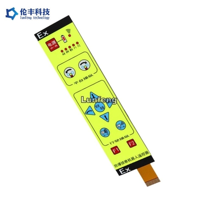 Harga yang bagus Tegangan operasi listrik ≤50VDC Saklar Membran Lampu Belakang dengan bahan PET Matte F150 on line