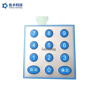 Mencetak layar sutra Flat Membrane Switch Untuk Current Rating 50mA-100mA Dan Disesuaikan
