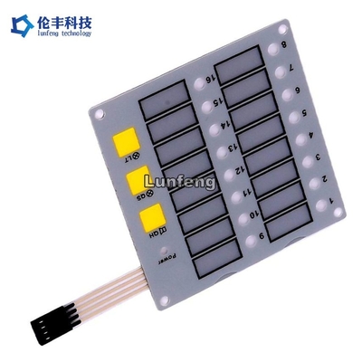 Harga yang bagus Kelembaban 40C Waterproof Membrane Keypad dengan Key Number dan Konsumsi yang Dapat Dikustomisasi on line
