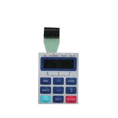 Harga yang bagus DC 5V Waterproof Membrane Keypad dengan Desain Tombol Datar dan Arus ≤100mA untuk Penggunaan Industri Luar Ruangan on line