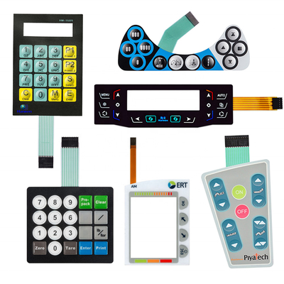 Harga yang bagus 0.125mm-0.8mm Ketebalan Membrane Switch Overlay dengan Desain Disesuaikan dan 3M Adhesive on line