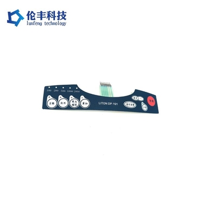 Harga yang bagus ABS Material Membrane Switch Overlay dengan 3M Adhesive 0.125mm-0.8mm Ketebalan dan Desain Disesuaikan on line