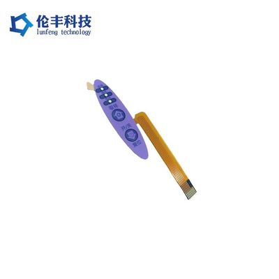 Harga yang bagus Matte Surface PET Membrane Switch Red Color and Insulation Resistance At Least 100 Megaohms Solution for Control Panels on line