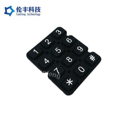 Keypad Karet Silikon Permukaan Matte Tahan Air dengan Pencetakan yang Dapat Disesuaikan untuk Perangkat Industri dan Medis