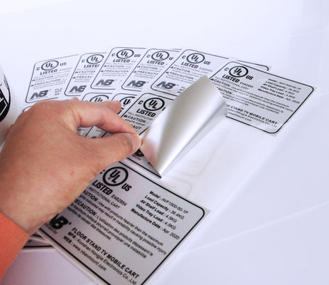 Harga yang bagus Stiker Label Perak Tahan UV Tahan Air Cetak Kustom Stiker Gores untuk Barcode on line