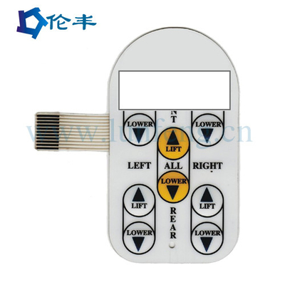 Harga yang bagus Pantone Tactile Metal Dome Switch 3M468 Perekat RAL Membran Switch Dengan Led on line