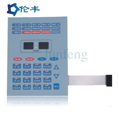 Tombol Taktil PC PET Membran Switch Keyboard Perangkat Industri 3M468