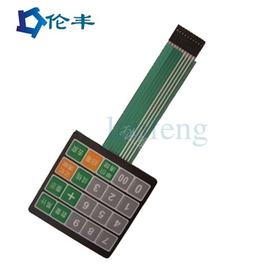 Harga yang bagus Saklar Membran PC PET Dan Panel Grafis Overlay Sakelar Membran Kubah Logam Datar on line