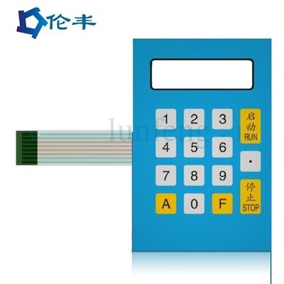 Harga yang bagus RAL Color Rectangle Membran Beralih Keypad Overlay Perekat 3M Datar on line