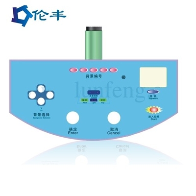 Harga yang bagus Pantone Flat Membrane Touch Control Panel LED Control Panel Overlay Printing on line