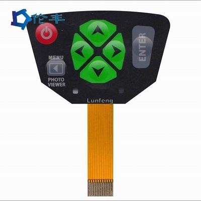 Harga yang bagus Glossy Pet Industrial Membrane Switch Flex Tail Untuk Sistem Kontrol on line
