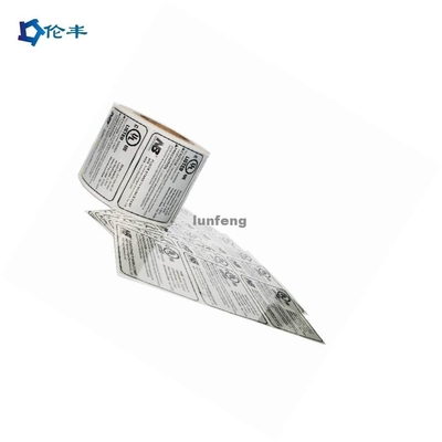 Harga yang bagus Art Paper Foil Silver Sticker Label Printing Perekat Belakang BOPP on line