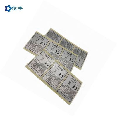 Harga yang bagus Label stiker perak tahan UV dengan Flexo Printing dan perekat akrilik permanen untuk elektronik dan penggunaan luar ruangan on line