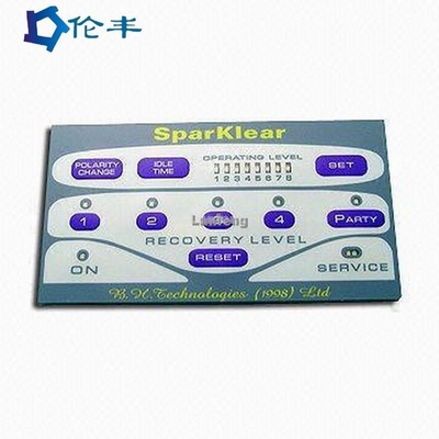 Harga yang bagus Die Cut Tombol Kontrol Depan Sakelar Membran Keyboard Pc Label Lexan Hamparan Grafis on line